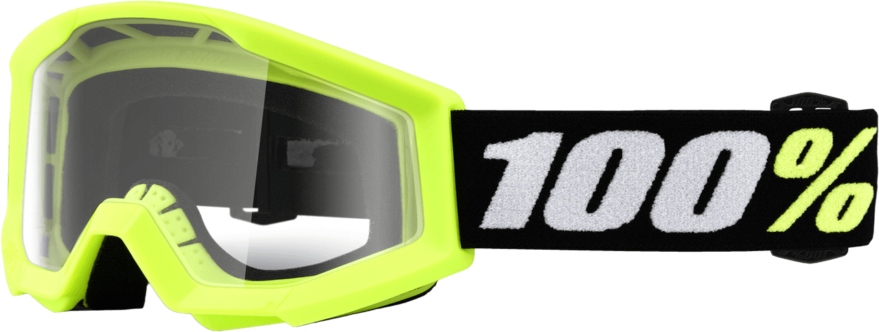 100-PERCENT Strata Mini Goggle Yellow Clear Lens