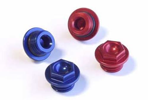 Works Oil Filler Plug Red
