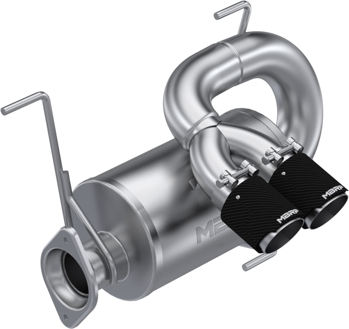 Mbrp Dual Slip-On Center Out W/ Performance Muffler Cf Tip