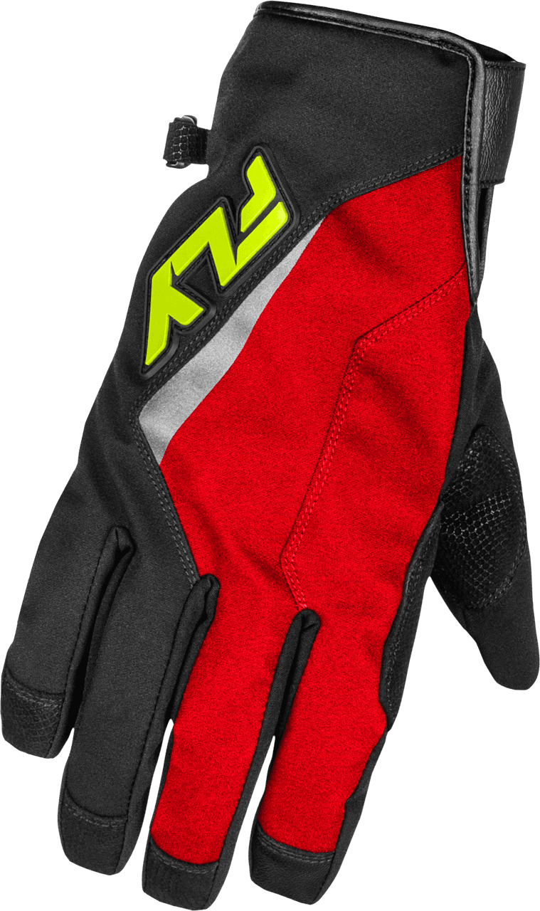 Fly Racing Title Long Gloves Red/Black/Hi-Vis 3X