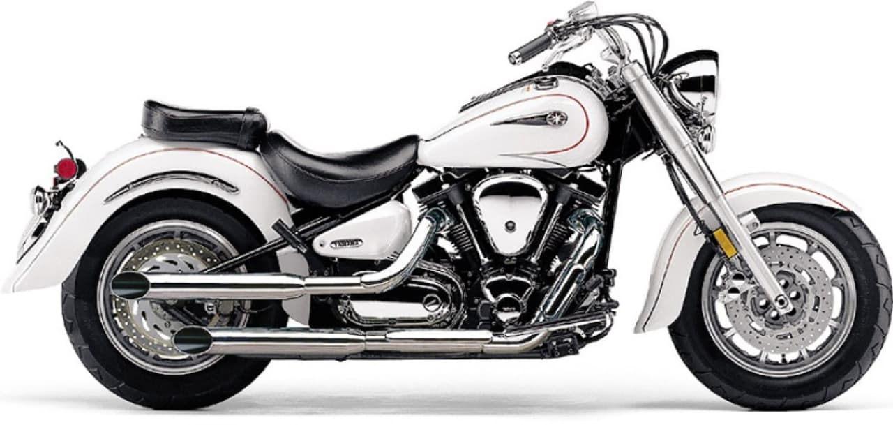 BLVD SLASHCUT SLIP ON CHROME YAM ROADSTAR 1600/700 99-14