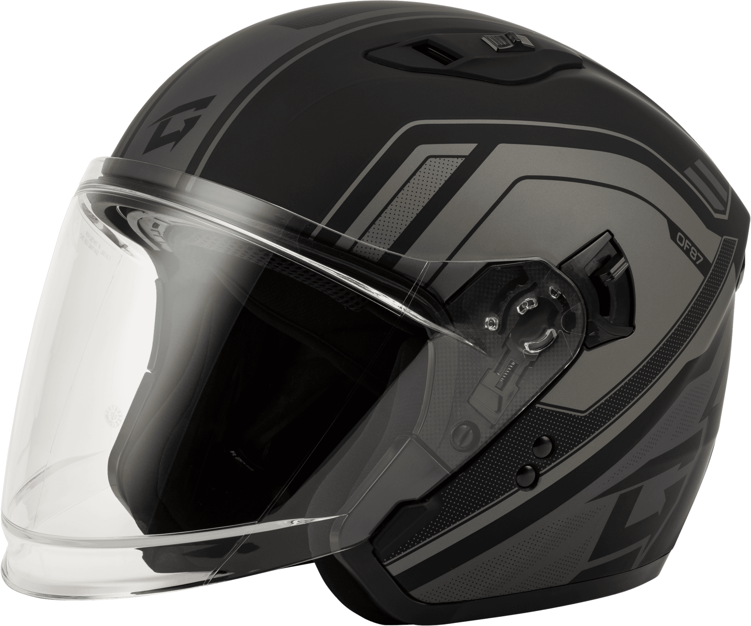 OF-87 DUKE HELMET MATTE BLACK/GREY XL