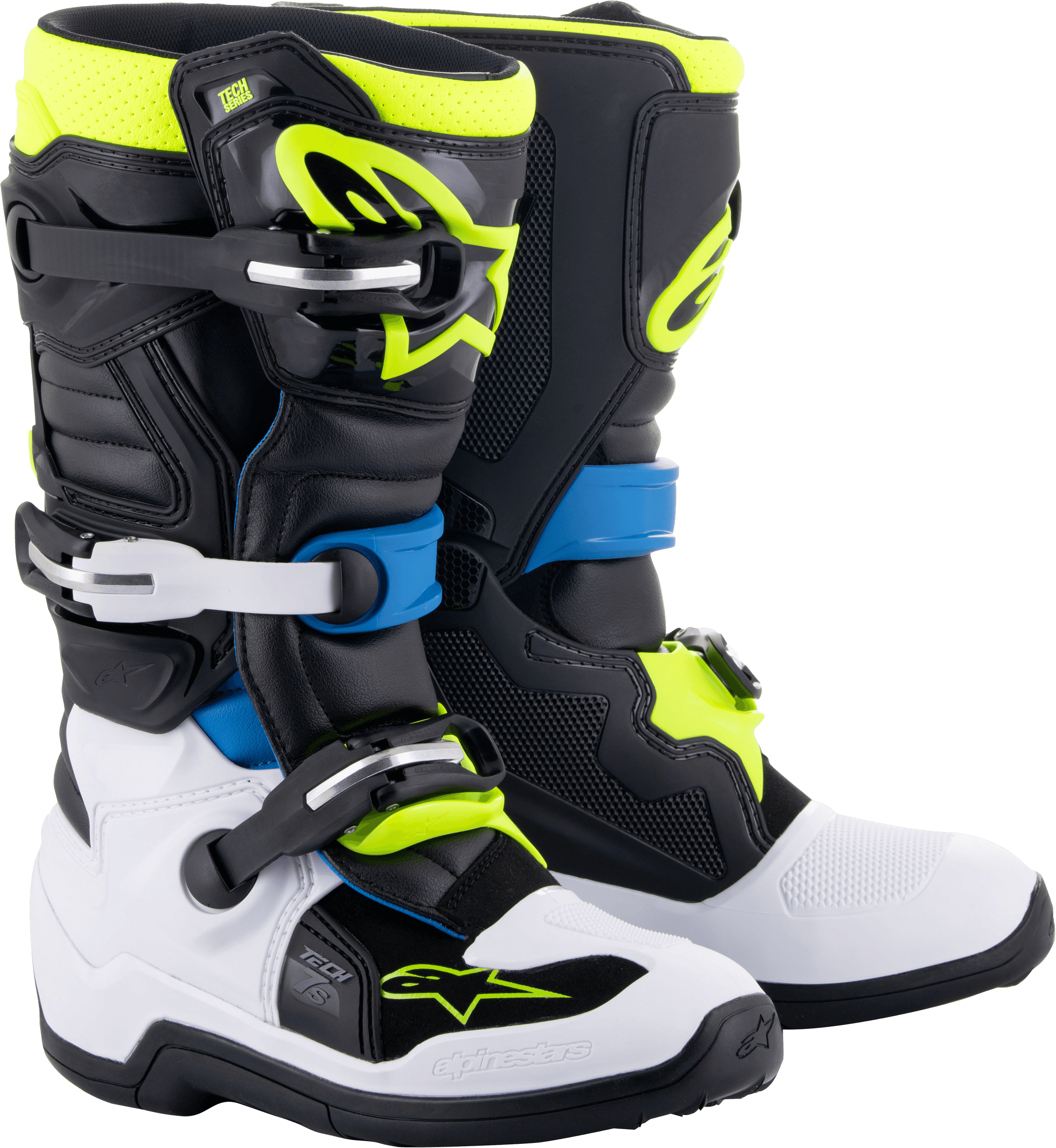 TECH 7S BOOTS BLK/ENAMEL BLU/FLUO YEL SZ 3