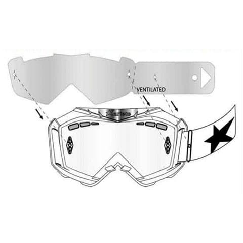 TEAROFF KIT 3 PACKS/6 FILMS FOR VENTILATED LENS