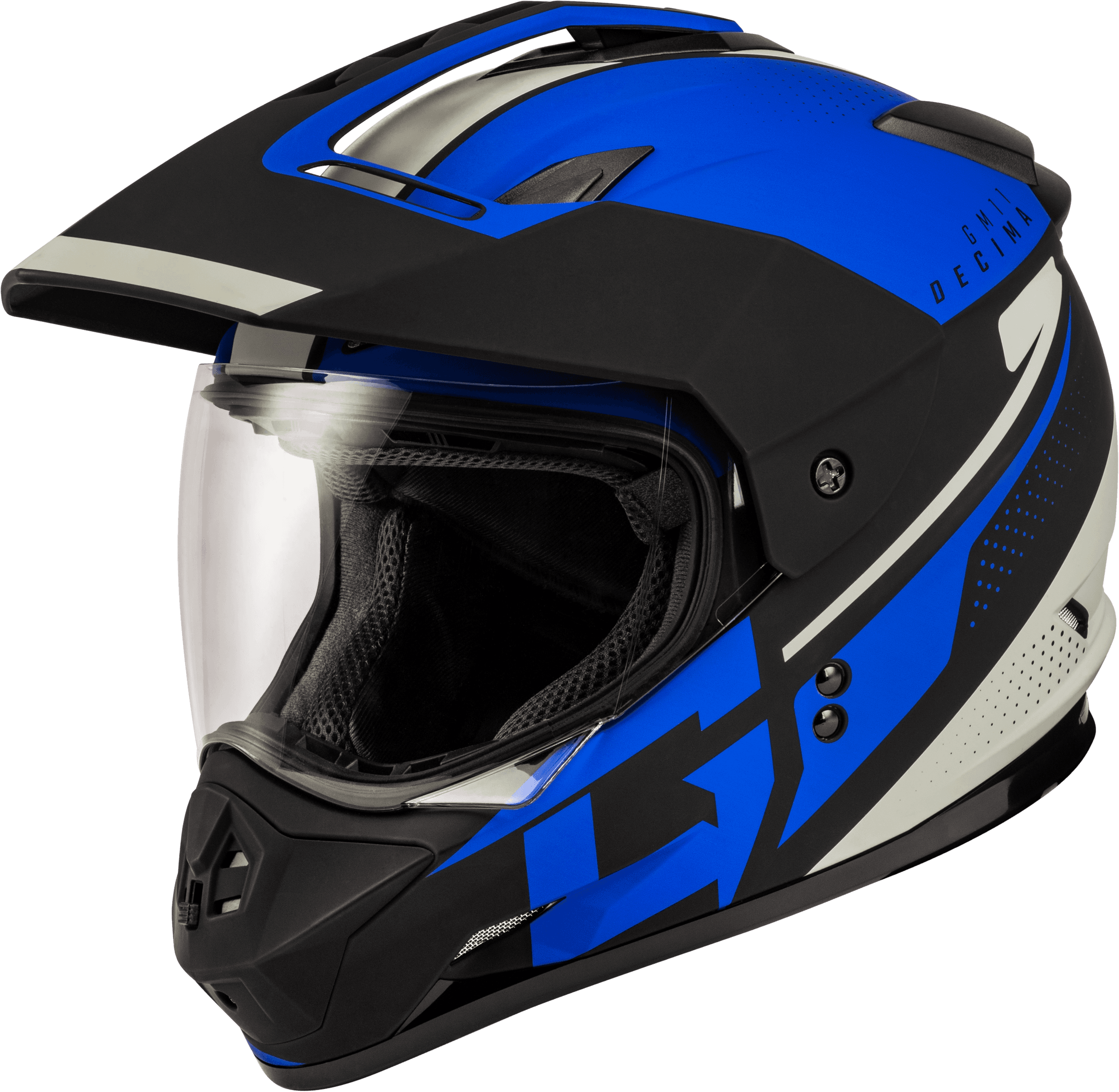 GM-11 DECIMA HELMET MATTE BLACK/BLUE MD