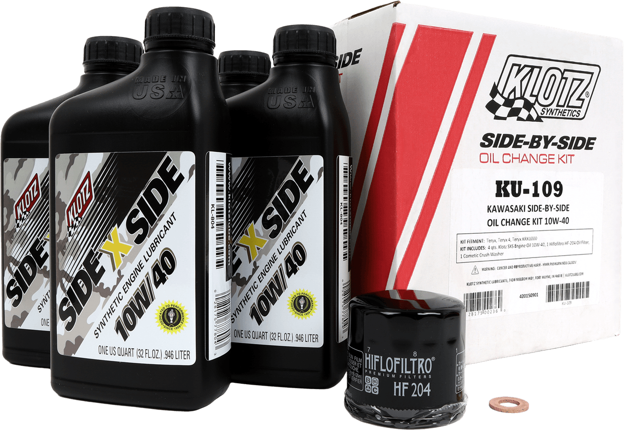 KAWASAKI SXS 4QT SYNTHETIC OIL CHANGE KIT