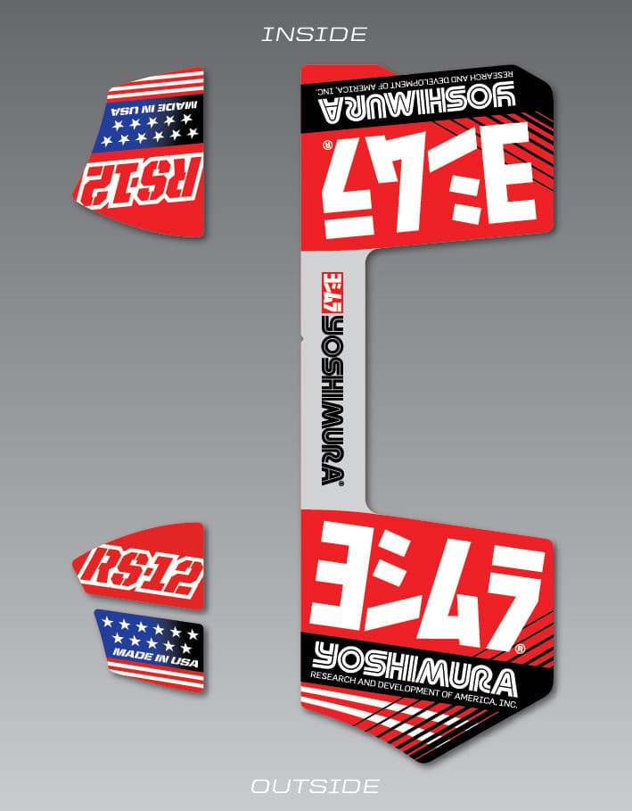 Yoshimura RS-12 Muffler Decal Set