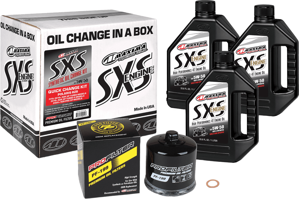 SXS OIL QUICK CHANGE KIT 5W50 WITH BLACK OIL FILTER