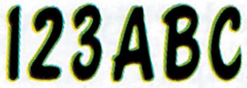 3" LETTER & NUMBER KIT BLACK / KIWI