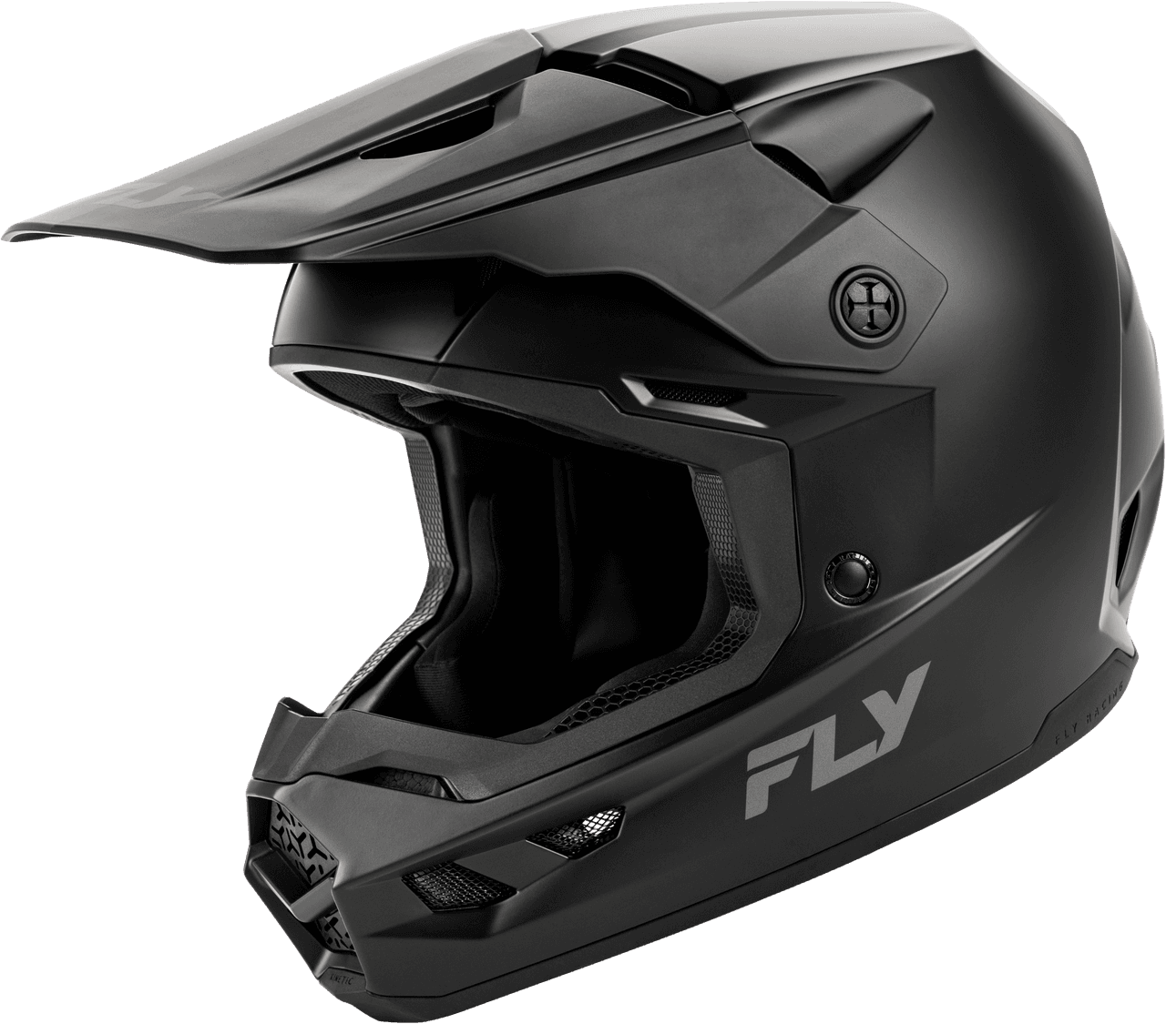 Fly Racing Youth Kinetic Solid Helmet Matte Black YS