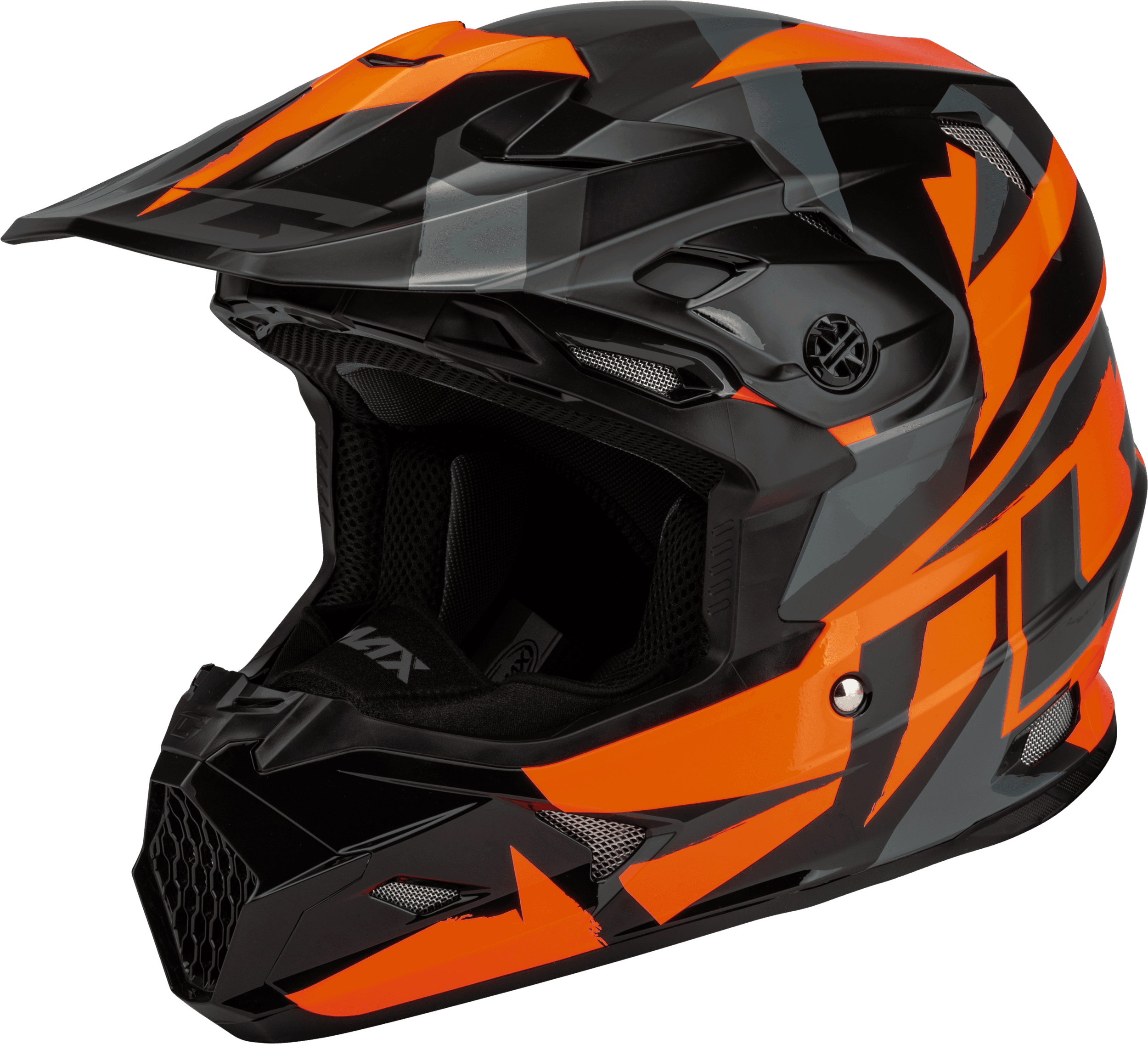 MX-96S SPLINTER HELMET BLACK/ORANGE SM