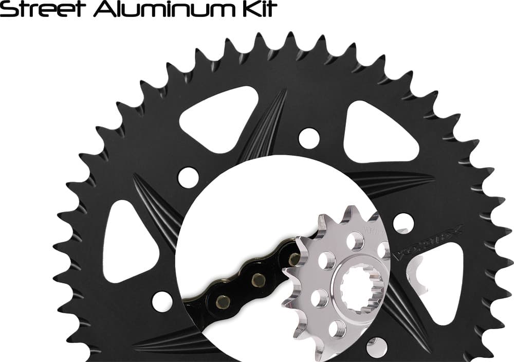 Vortex Sprocket/Chain Kit Stl/Alu 16/42T Black RX3 520-110L Black