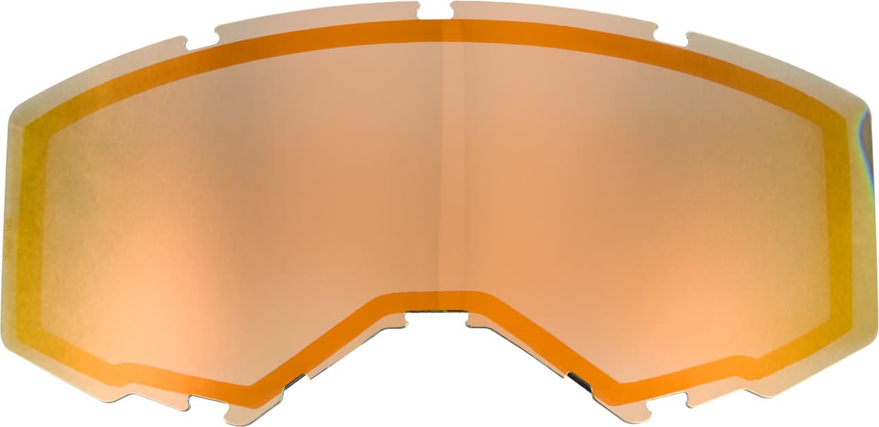 Fly Racing Dual Lens Without Vents Adult Orange Mirror/Smoke