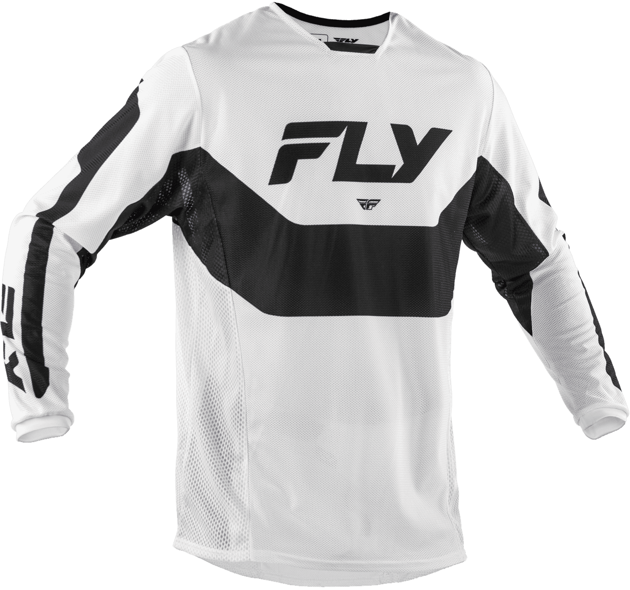 Fly Racing Kinetic Mesh Jersey White/Black SM