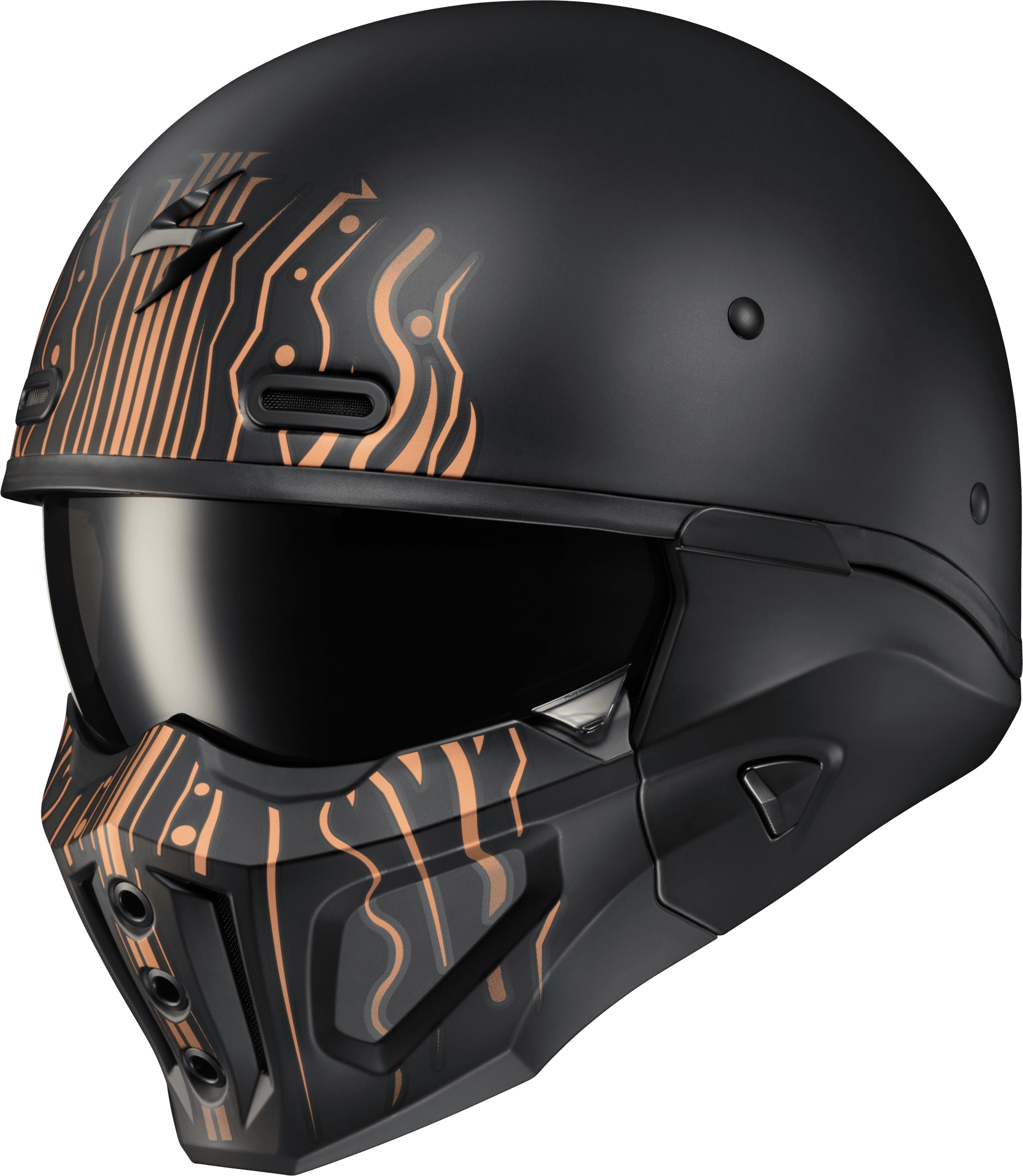 COVERT X OPEN-FACE HELMET TRIBE MATTE BLACK/COPPER SM