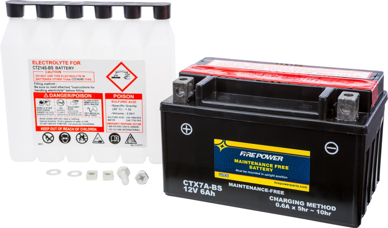 Fire Power Battery CTX7A-BS Maintenance Free