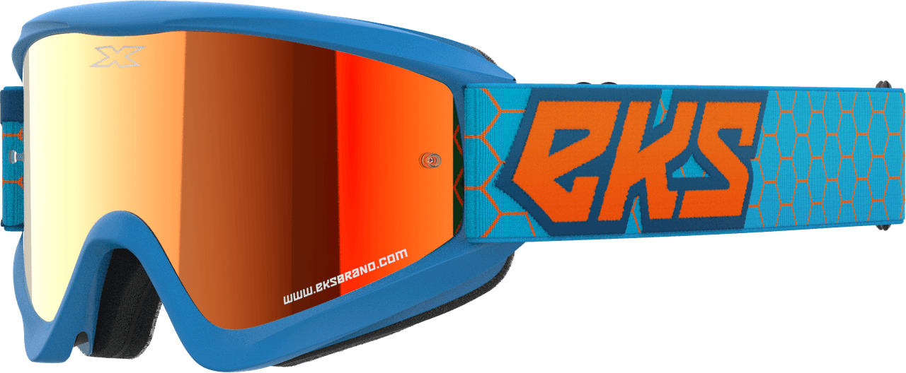 FLAT OUT MIRROR GOGGLE CYAN/FLO ORANGE RED MIRROR