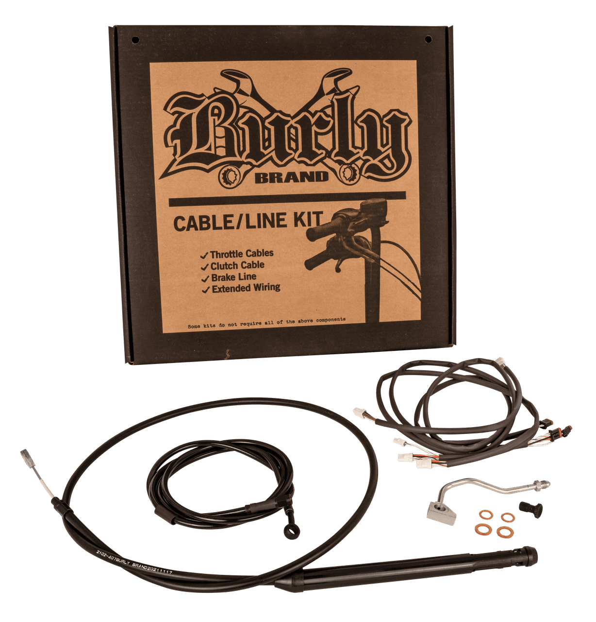 Burly Brand Control Kit 18" Gorilla Black `21-22 Flhr/Fltr W/ABS