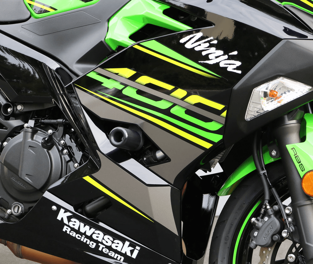 Shogun Frame Sliders Black No Cut Kawasaki