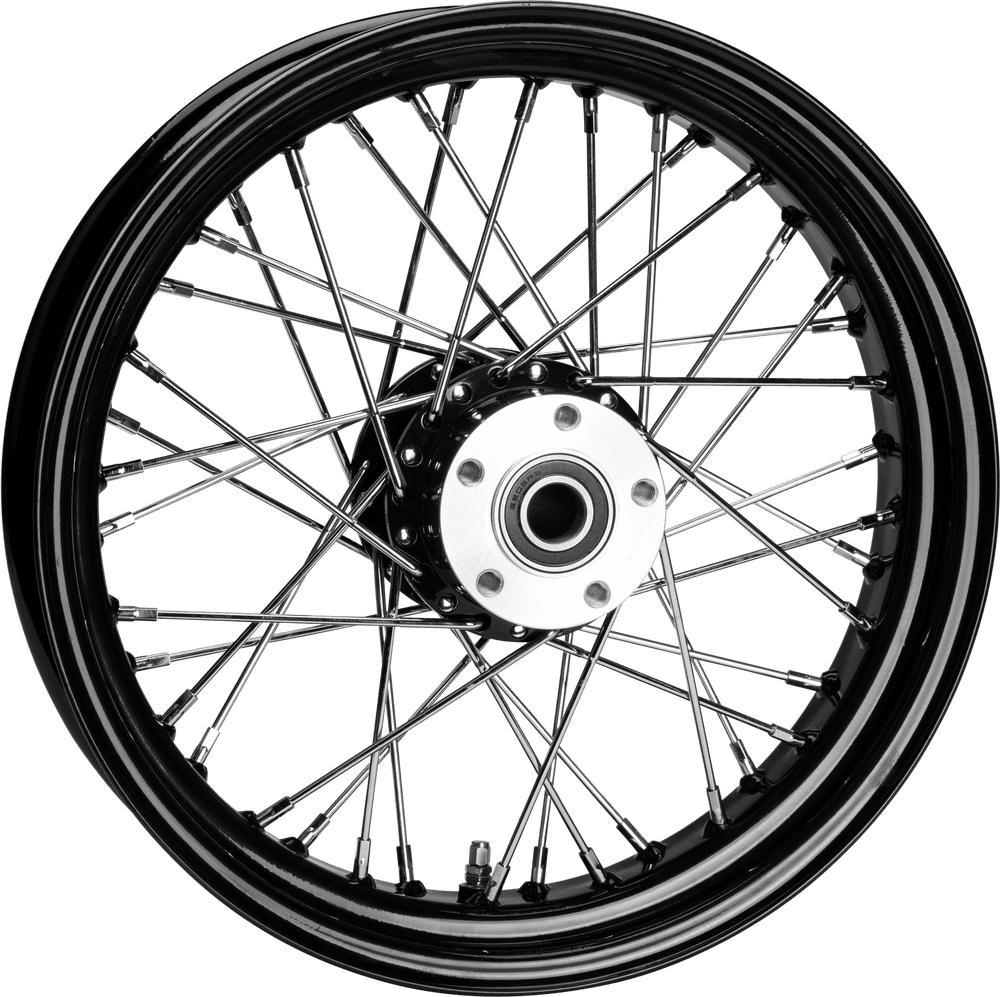 HardDrive Front 40-SPK Sd Black 16X3.5 Flst-Hub 3/4" Axl Pre 99