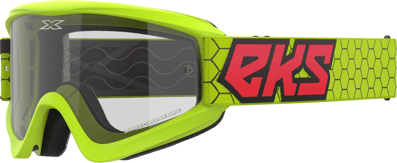 FLAT OUT CLEAR GOGGLE FLO YLW/BLACK/FIRE RED CLEAR