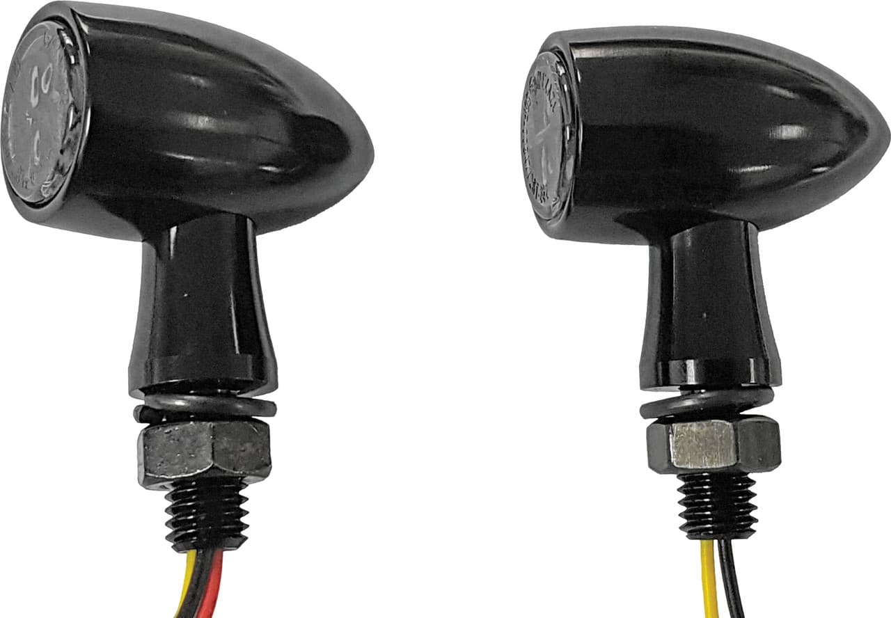 HardDrive LED Run/Turn Signal Black White/Amber Smoked Lens