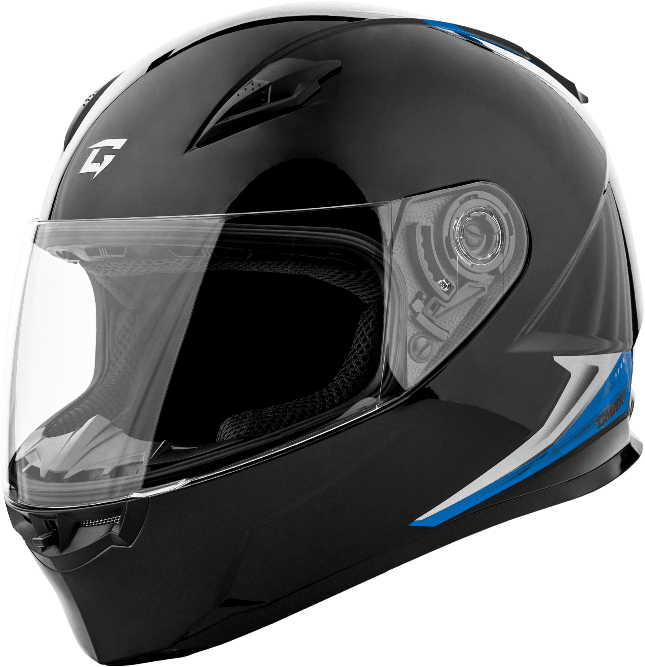 FF-49 SYTH HELMET BLACK/BLUE 2X