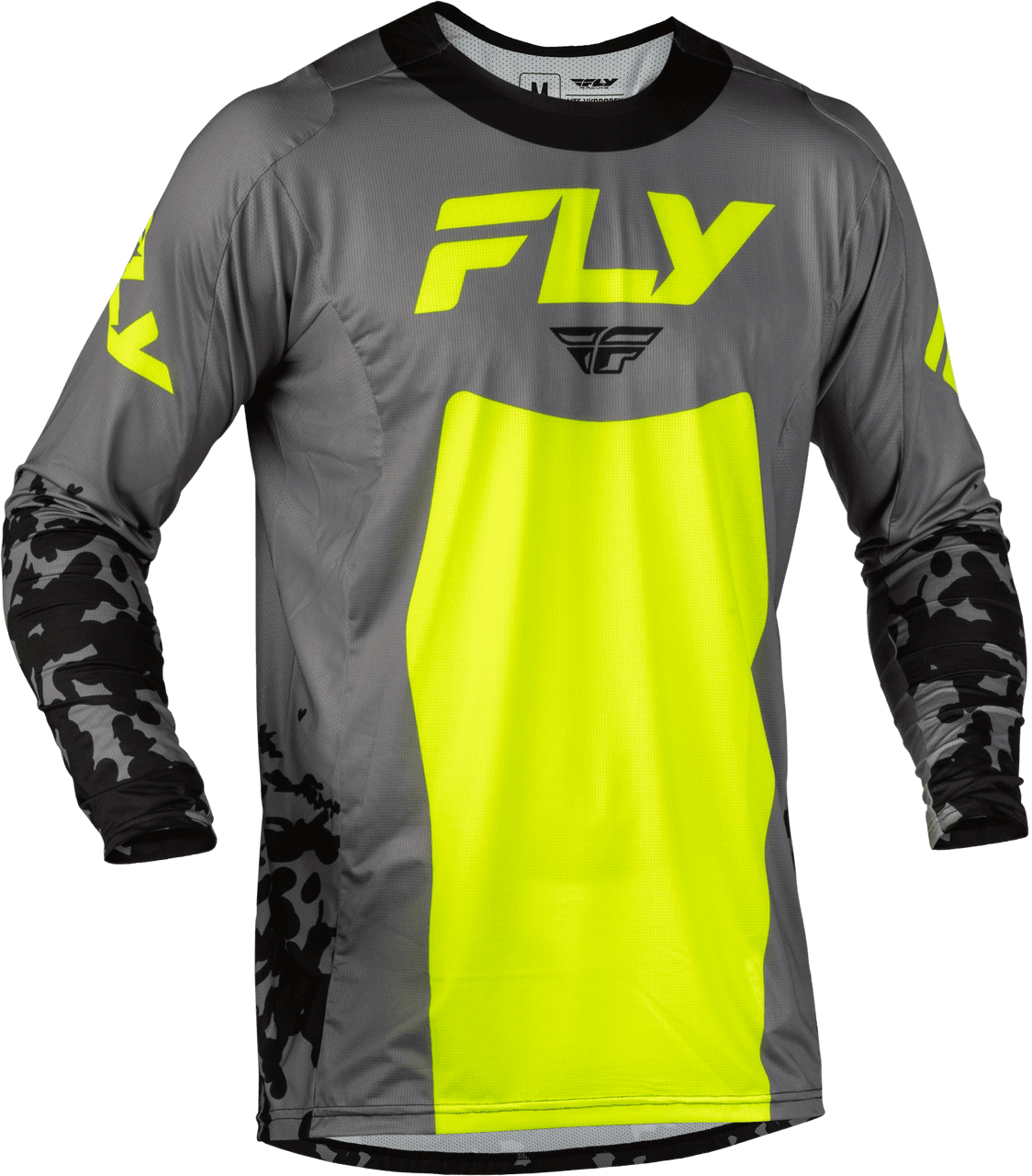 Fly Racing Lite Flake Jersey Grey/Hi-Vis/Black MD