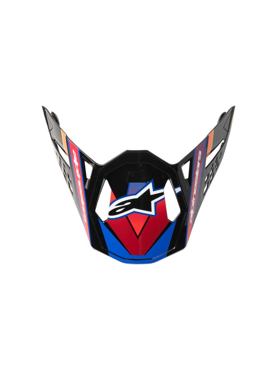 Alpinestars Visor S-M10 22.06 - Era Blue/Red/Yellow Fluo Glossy