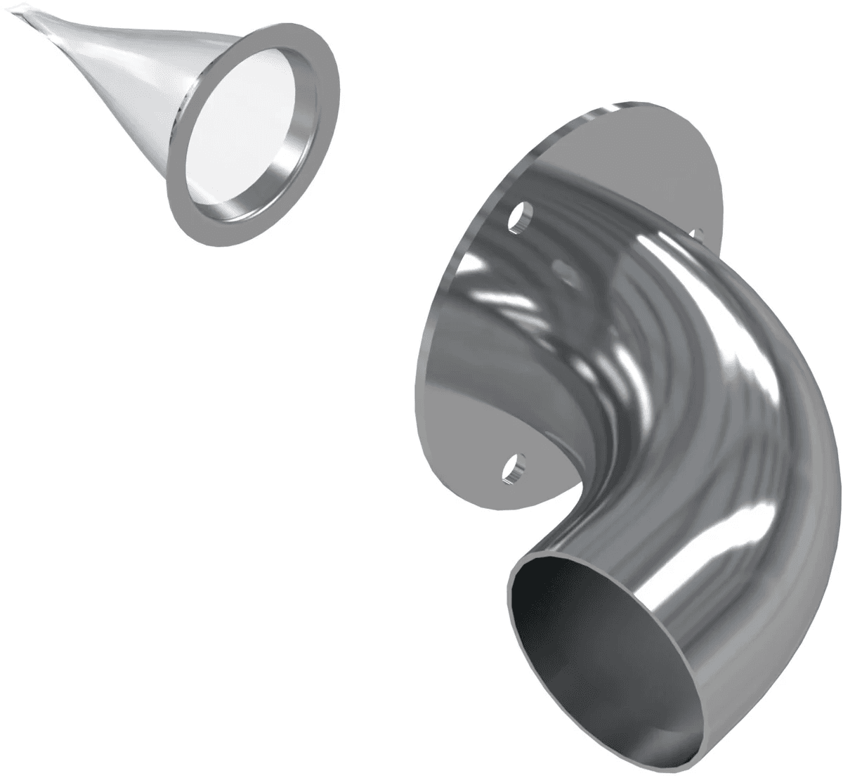 BOLT-ON 2" TIP ASSEMBLY CHROME
