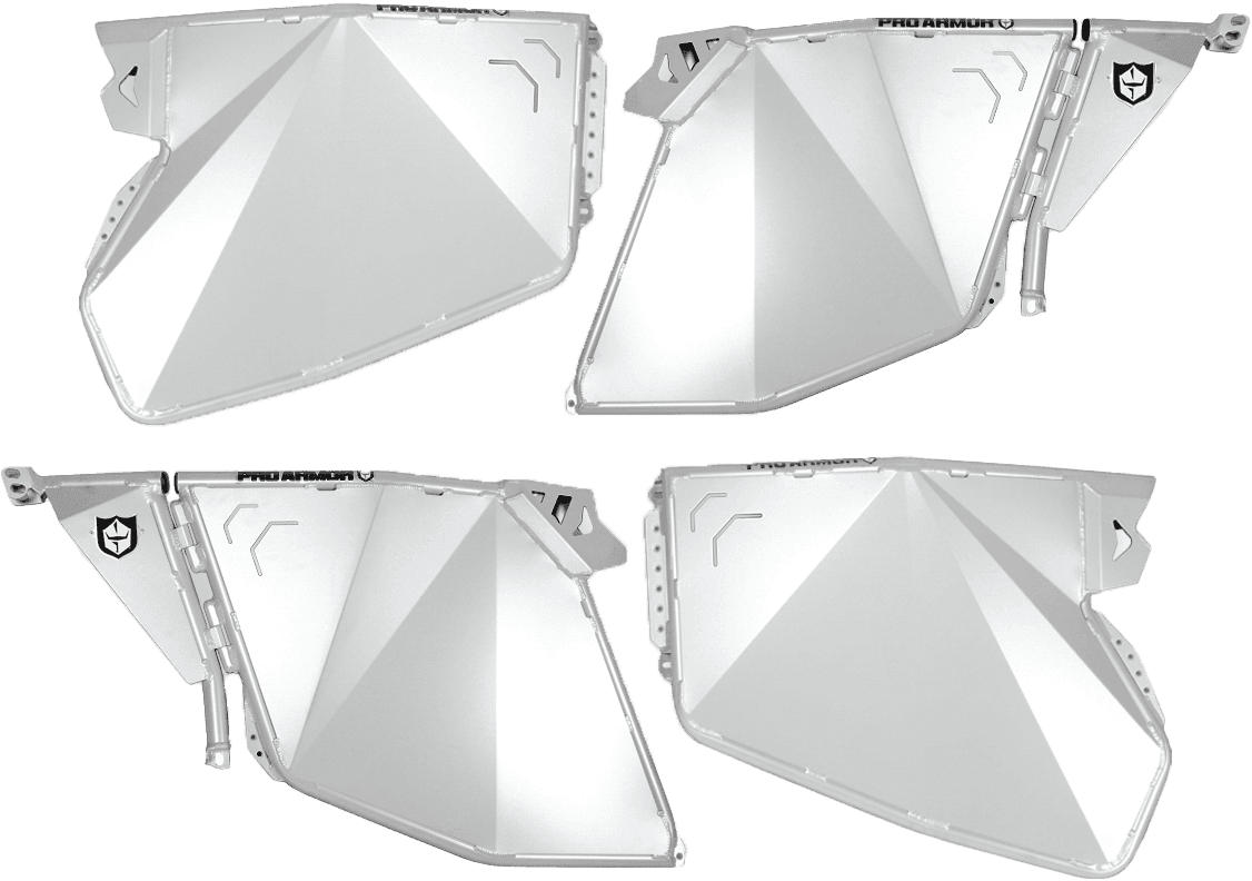 Pro Armor Traditional Half Doors Sparkle Silver Metallic Polaris