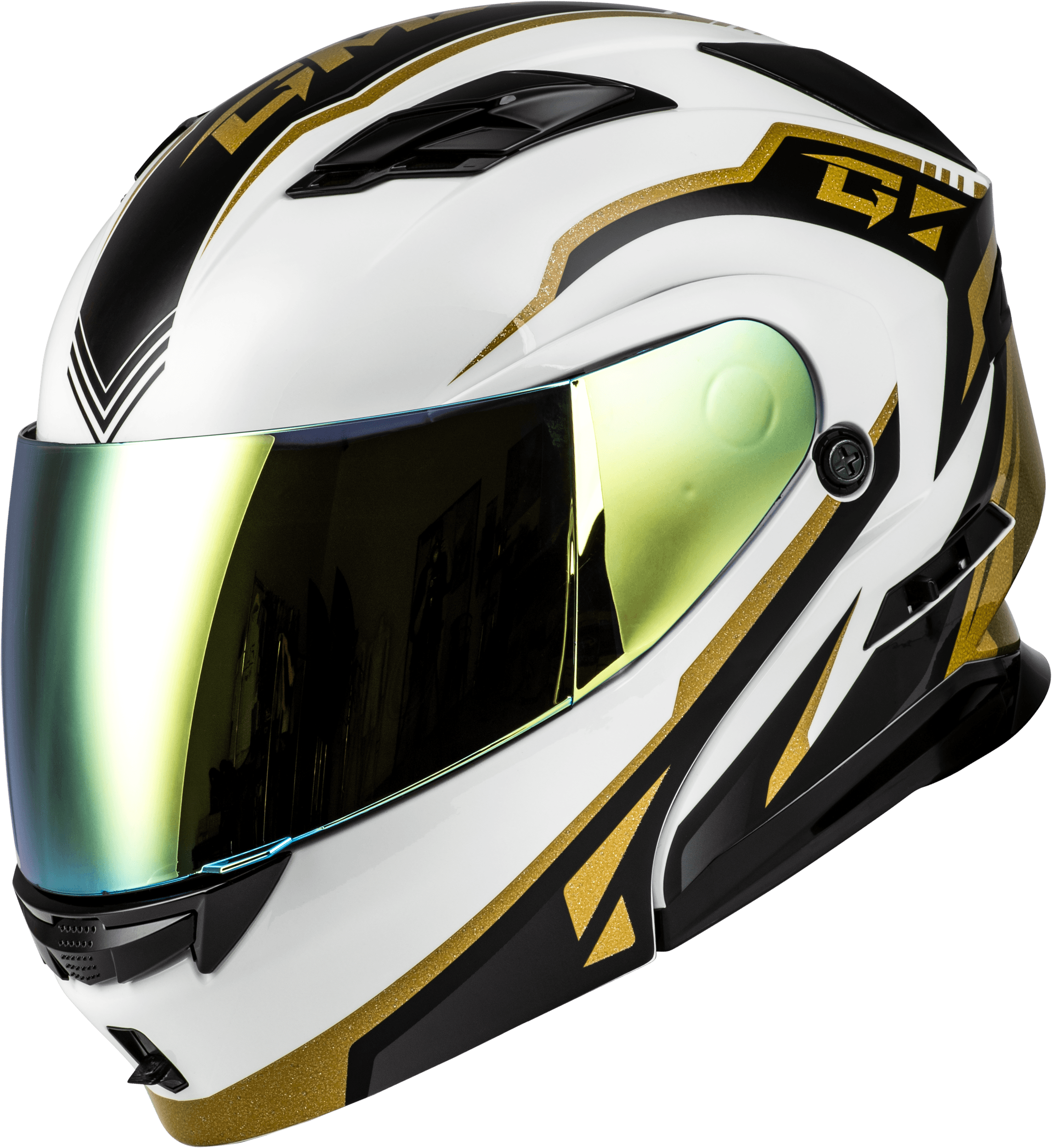 MD-01 VOLTA HELMET WHITE/GOLD/BLACK METALLIC XL