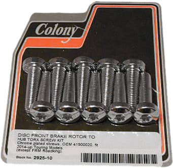 Colony Machine Brake Rotor Hardware Torx Screw Kit 14-UP Touring