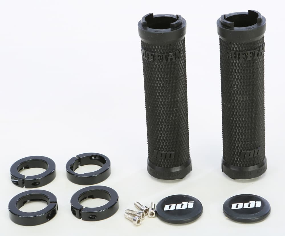 RUFFIAN NO FLANGE LOCK-ON GRIP BLACK/BLACK 130MM