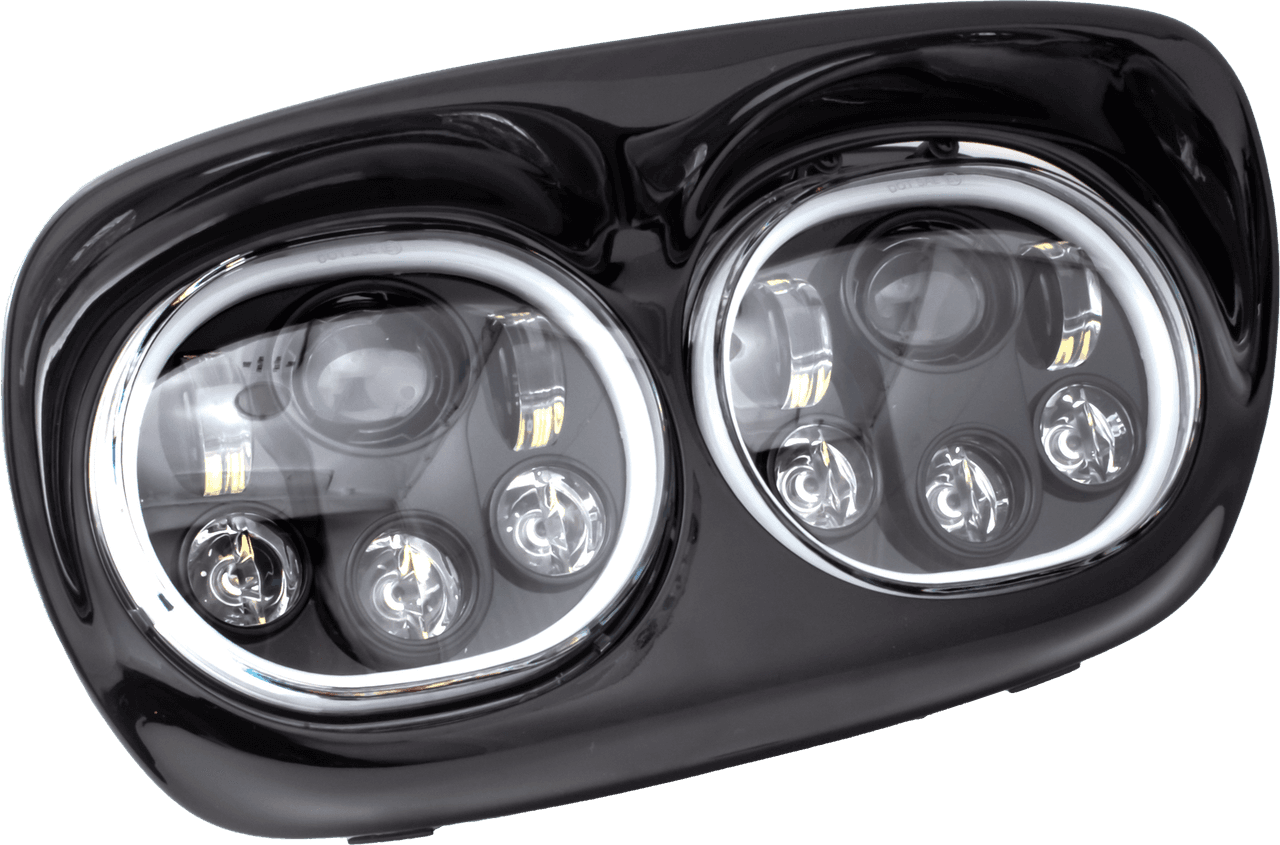 Letric Lighting Co LED Headlight Black/Black Halo Fltr `98-13