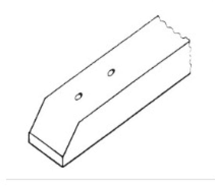 TUNNEL WEAR STRIP 3/4" X 1" 51.25" LONG BLACK