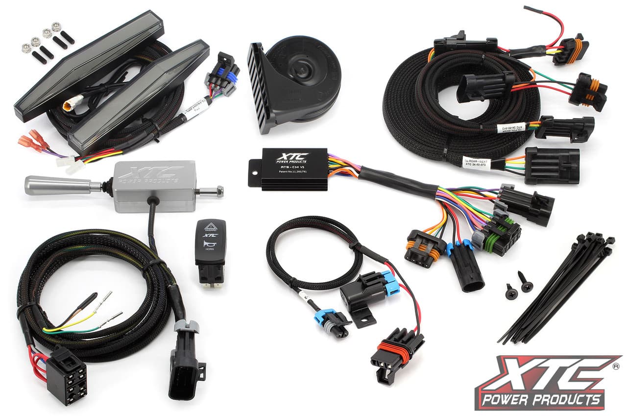 XTC Power Products Auto Turn Signal Kit W/ Billet Lever And Front Drl Lights Polaris