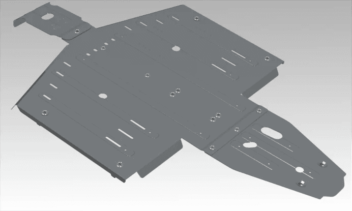 ALLOY CENTRAL SKID PLATE POL