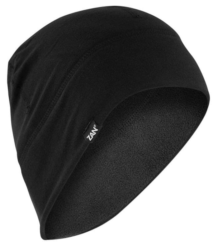 ZAN HELMET LINER/BEANIE SPORTFLEX UPF50+ FLEECE LINED BLACK