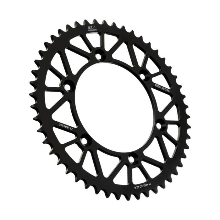 JT Sprockets Rear Racelite Sprocket Alum 50T-520 Black Honda/Yamaha