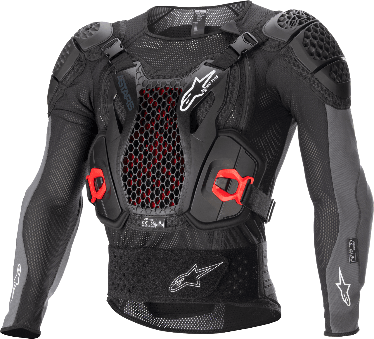 Alpinestars Bionic Plus V2 Protection Jacket Black/Anthracite/Red 2X