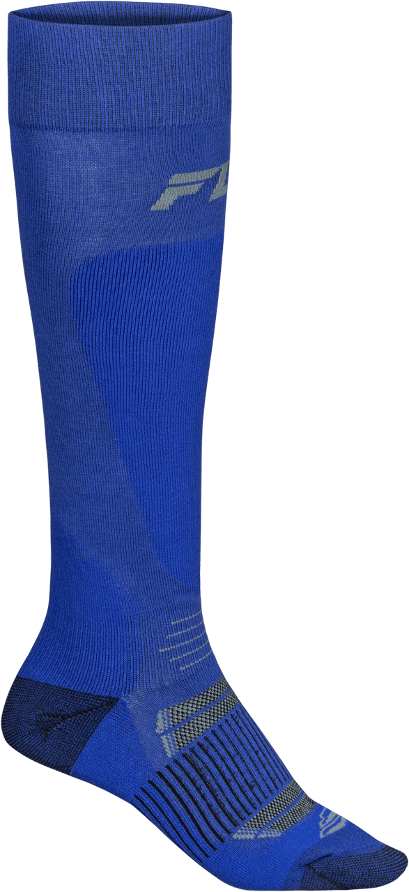 Fly Racing Snow Midweight Wool Sock Blue LG/XL