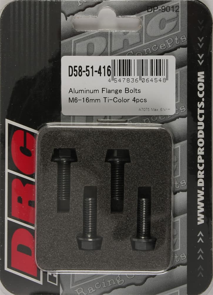 Drc Aluminum Flange Bolts Titanium M6X16MM 4/Pack