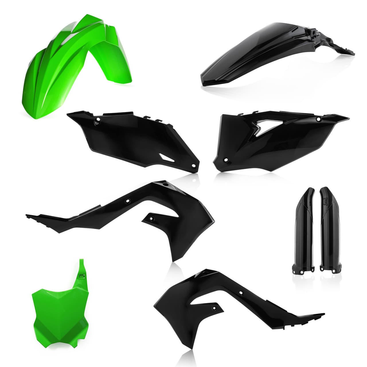 Acerbis Full Plastic Kit Kawasaki Green/Black