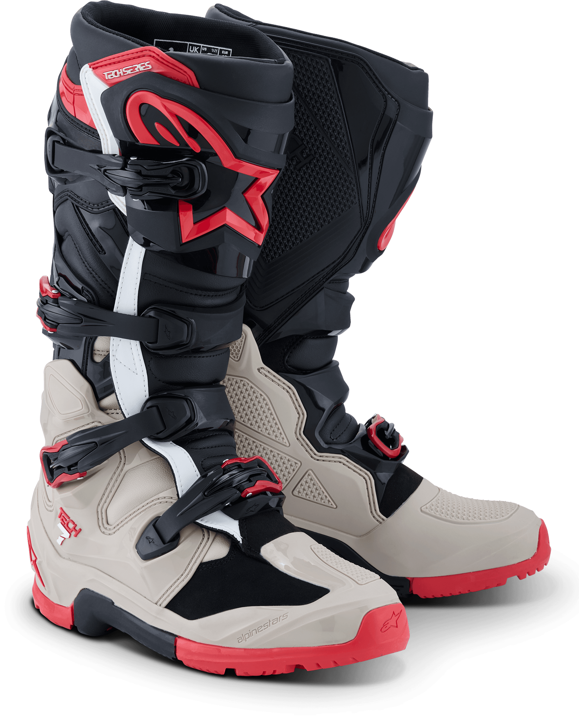 TECH 7 ENDURO BLK/LIGHT GRY/BRIGHT RED 9