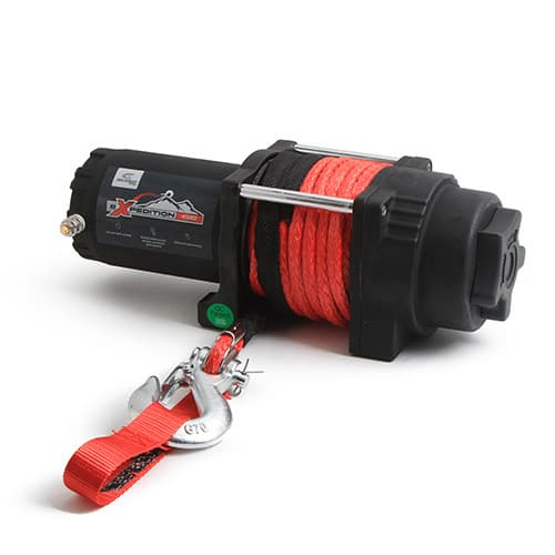 EXPEDITION WINCH 4500LB 4-BOLT SYNTHETIC ROPE HAWSE FAIRLEAD