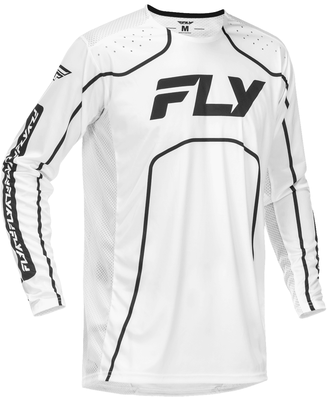 Fly Racing Youth Rayce Bicycle Jersey White/Black YM