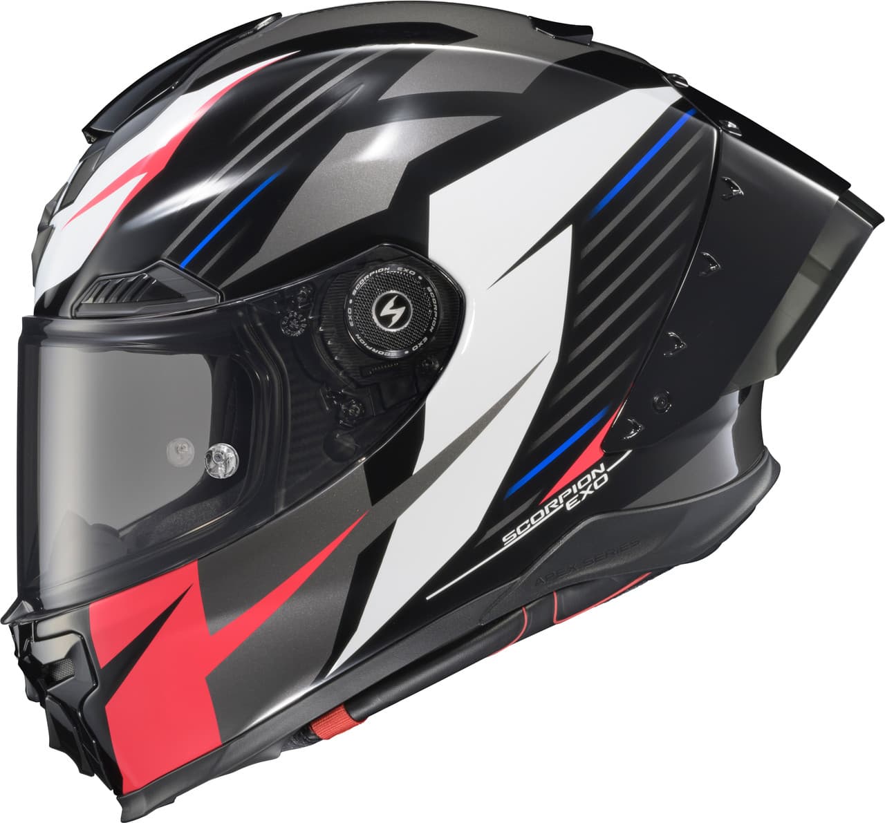 Scorpion Exo Apex Exo-Warp Full Face Helmet Dilithium Black/Red/White/Blue MD