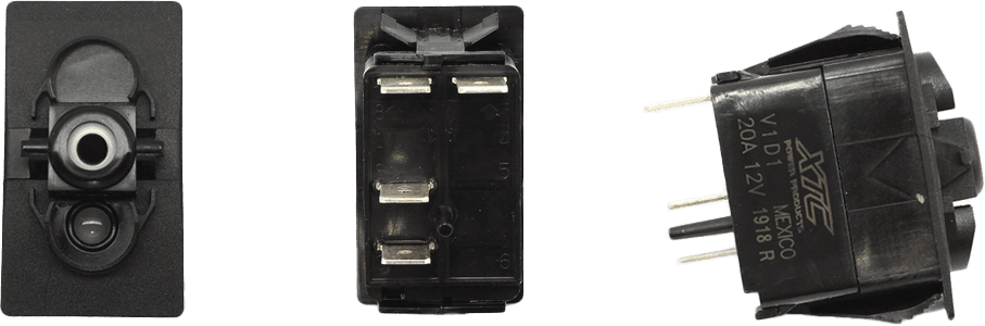 XTC Power Products Dash Switch Body Momentary Blue Bottom