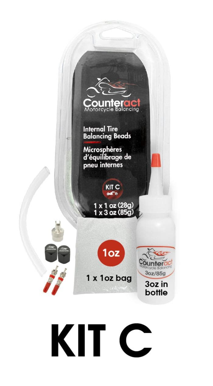 COUNTERACT (1)1OZ & (1)3OZ BAG CAPS/CORES/VALVE TOOL/BOTTLE